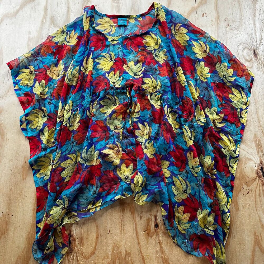 California Breeze Floral Sheer Swimsuit Cover-Up - OS